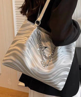 Silver Versatile Chain Large Capacity Shoulder Bag